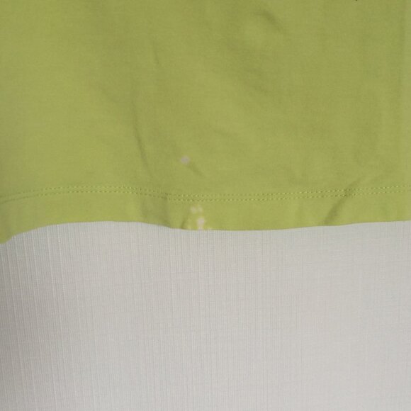 Dolcezza Womens Top T-Shirt Small Apple Green Silver Graphic Short Sleeve V-Neck - Picture 5 of 5